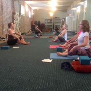 Leading my first yoga class